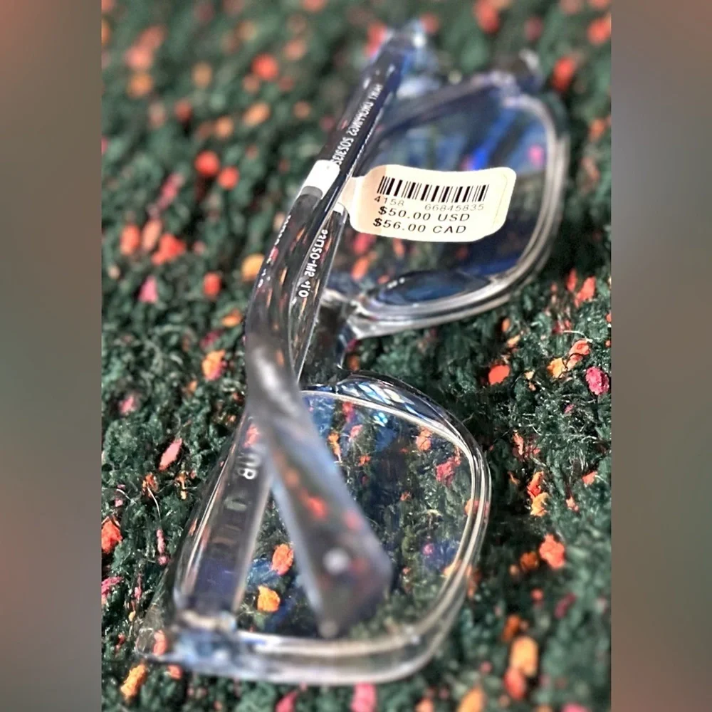 ‼️RARE‼️🎸THE BOOK CLUB🎸🔥NWT🔥Fairy Droppings Square Reading Glasses in Sky—1.50x